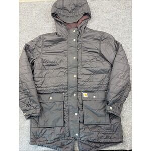 Carhartt‎ Women's Amoret Quilted Puffy Winter Jacket Size Large - Black Long